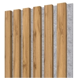 Zidni panel od lamela, zidne obloge, akustičan, hrast wotan, 28x275cm