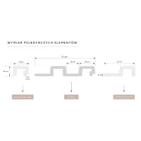 Dekorativni panel za kopalnico, LARGO, 12x270cm