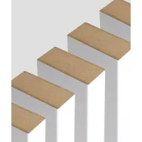 Decorative 3D wall wood slat, MDF, for wall or partition walls (28x60mm) (oak)
