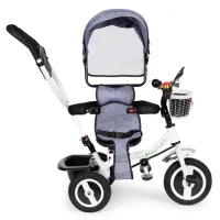 Otroški tricikel EcoToys, 3v1, siv