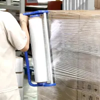 PVC stretch film dispenser, hand held, for 2-5 kg film rolls