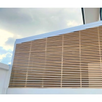 WPC louver slat FS-03A, sanded texture, LIGHT OAK, 50x50x2900 mm