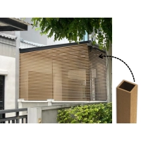 WPC louver slat FS-03A, sanded texture, LIGHT OAK, 50x50x2900 mm