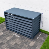 Maska za klima uređaj i toplotne pumpe, antracit, 110x80x60 cm