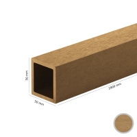 WPC louver slat FS-03A, sanded texture, LIGHT OAK, 50x50x2900 mm