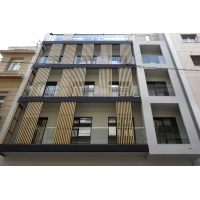 WPC louver slat FS-03A, sanded texture, LIGHT OAK, 50x50x2900 mm