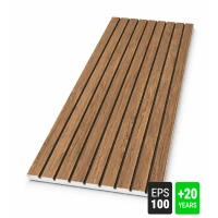 Fasadna ploča, imitacija drveta, DULANO TAMNI HRAST, 120x50x2 cm, stiropor (0.60 m²)