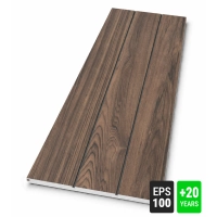 Fasadna ploča, imitacija drveta, SMEĐA, 120x50x2 cm, stiropor (0.60 m²)