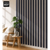 3D Lamella falburkolat, MDF (antracit) 16x28mm