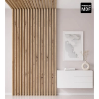 3D decorative wood wall slat, MDF (oak artisan) 1.6x3cm