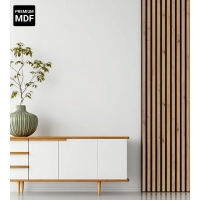 Bordázott dekoratív fa akusztikus falpanel, rusztikus tölgy, 30x275 cm