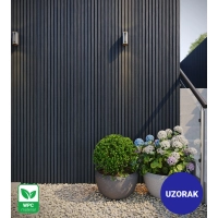 [UZORAK] Vanjski fasadni panel, WPC, 219x2900 mm, CRNA, tekstura drveta