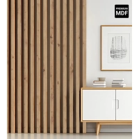 Wall decorative wooden 3D slats for partition walls (3x4 cm) (ash oak)