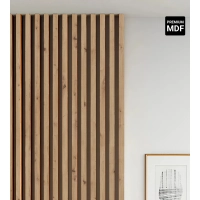 Wall decorative wooden 3D slats for partition walls (3x4 cm) (ash oak)
