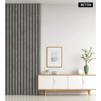 3D decorative slats, wooden strips for walls, ceiling, or partition wall (28x37 cm) (concrete/loft)
