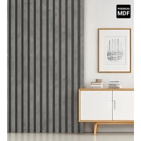 3D decorative slats, wooden strips for walls, ceiling, or partition wall (28x37 cm) (concrete/loft)