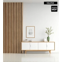 3D decorative slats, wooden strips for walls, ceiling, or partition wall (28x37 cm) (LIGHT OAK)