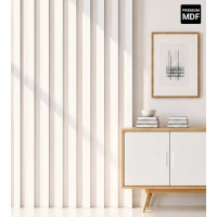 3D Lamella falburkolat, MDF (fehér) 30x40x2750 cm