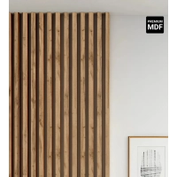 3D Lamella falburkolat, MDF (tölgy wotan) 28x37mm