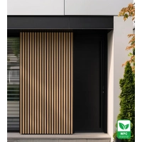 WPC homlokzati panel, 219x2900mm, tartós 15-20 év, két szín, VILÁGOS TÖLGY & FEKETE (0.63 m²)