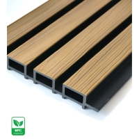 WPC homlokzati panel, 219x2900mm, tartós 15-20 év, két szín, VILÁGOS TÖLGY & FEKETE (0.63 m²)