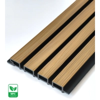 WPC homlokzati panel, 219x2900mm, tartós 15-20 év, két szín, VILÁGOS TÖLGY & FEKETE (0.63 m²)