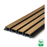 WPC homlokzati panel, 219x2900mm, tartós 15-20 év, két szín, VILÁGOS TÖLGY & FEKETE (0.63 m²)