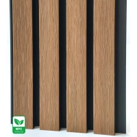 WPC homlokzati panel TEAK/FEKETE, KEFÉLT felület, 219x2900 mm, kétszínű (0,63 m²)