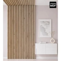 3D Lamella falburkolat, MDF (természetes tölgy) 16x28mm