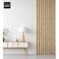 3D dekoratív lécek, fa lécek falakhoz, mennyezethez vagy válaszfalhoz (28x37 mm) (craft tölgy)