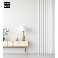 3D Lamella falburkolat, MDF (fehér) 30x40x2750 cm