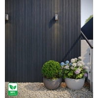 WPC fasadni panel, 219x2900 mm, CRNA RAVNA TEKSTURA (0,63 m²)