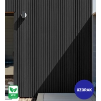 [UZORAK] Vanjski fasadni panel, WPC, 219x2900 mm, CRNA, tekstura drveta