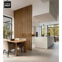 Decorative 3D wall wood slat, MDF, for wall or partition walls (28x60mm) (oak wotan)