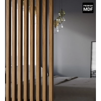 Wooden slats for partition walls (28x60 mm) (NATURAL OAK)