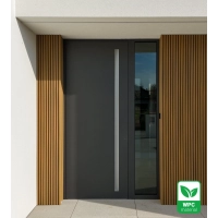 WPC fasadna ploča TEAK TWIX MINI, 5 letvica, 217x2900 mm, brušena tekstura