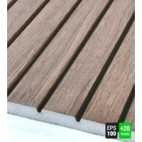 Fasadni panel, imitacija drveta, STARI ORAH, 120x50x2 cm, stiropor (0,60 m²)