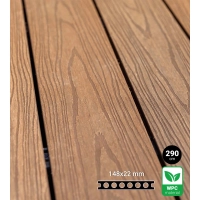 WPC terasna daska TIKOVINA, tekstura drveta, 148x22 mm, duljina 290 cm