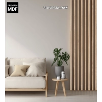3D Lamella falburkolat, MDF (sonoma tölgy) 16x28mm