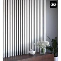 3D Lamella falburkolat, MDF (fehér) 16x28mm