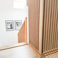 DYI Wooden partition wall (oak wotan)