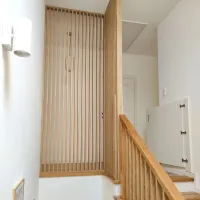 DYI Wooden partition wall (oak wotan)