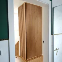 DYI Wooden partition wall (oak wotan)