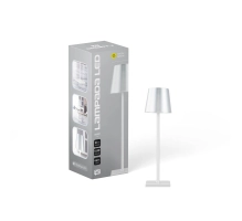 Brezžična namizna svetilka na baterije, SMART-J, LED, srebrna, ES1654A-3