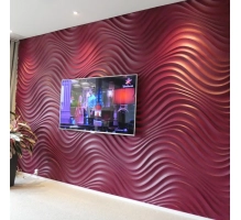 3D stenski paneli Choppy Curled, 80x100cm, mavec