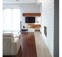 3D stenski paneli Choppy Wave, 80x100cm, mavec