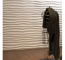 3D stenski paneli Choppy Wave, 80x100cm, mavec