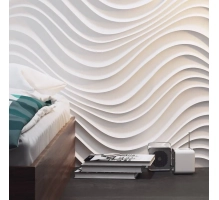 3D stenski paneli Choppy Curled, 80x100cm, mavec