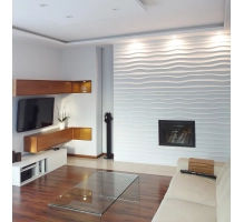 3D stenski paneli Choppy Wave, 80x100cm, mavec