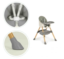 Baby high chair 2in1, gray, NOAH